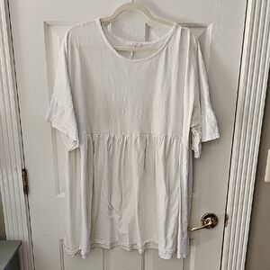 Chic Soul White Babydoll Tee - Size 2x